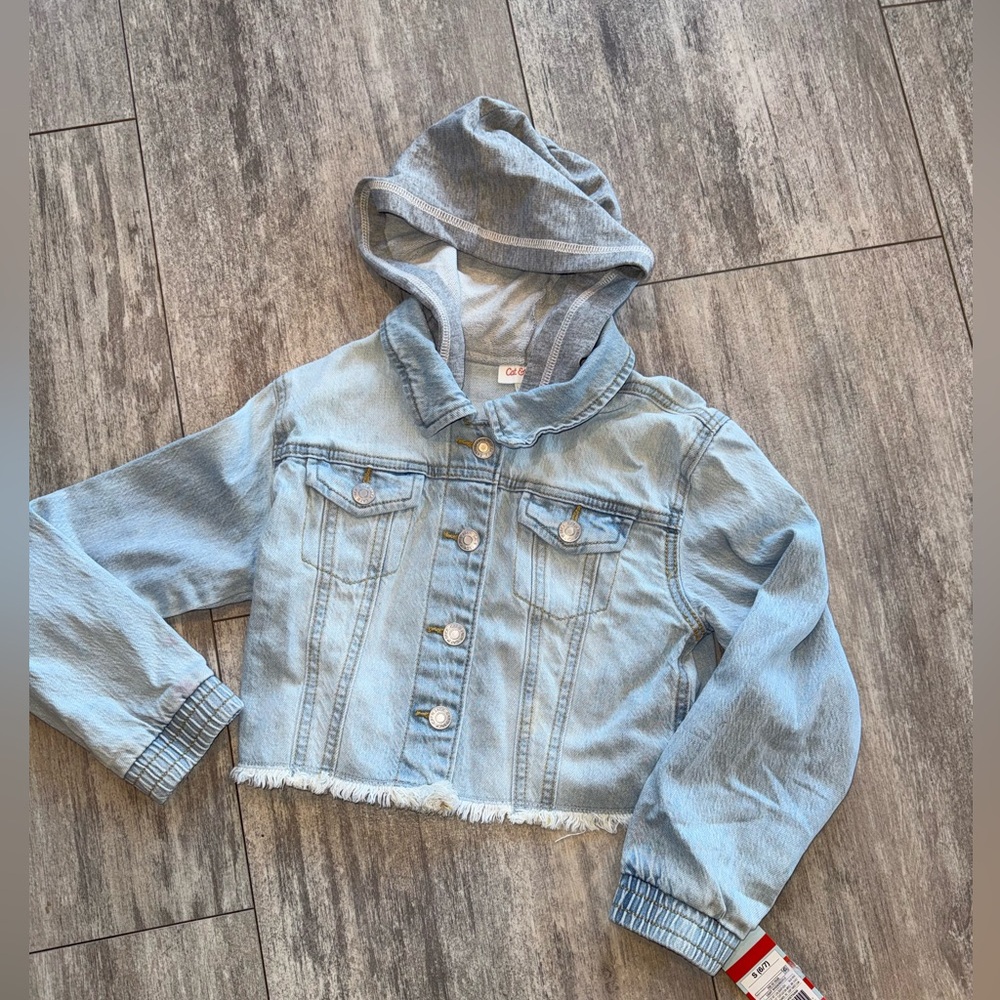 Cat & Jack Light Blue Hooded Denim Jacket